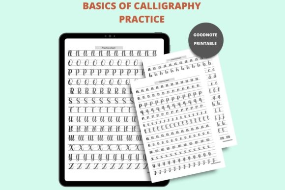 Download Handlettering Practice Sheet Template - Letter Collection