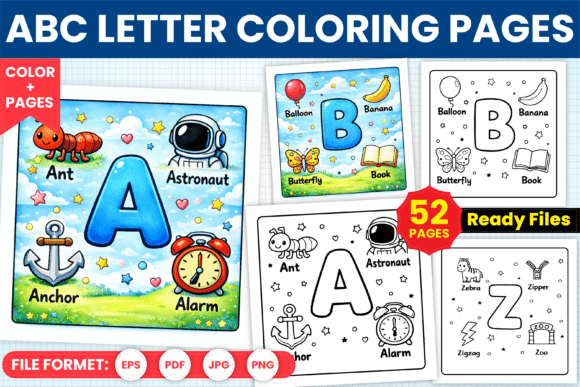 Download ABC Letter Coloring Pages for Kids - Letter Collection