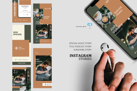 Download Coffee Podcasting Talk Ig Stories Post - Premium Resources