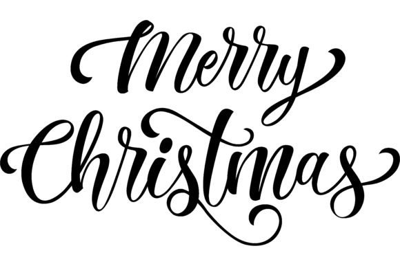 Download Merry Christmas Lettering over White Bac - Letter Collection