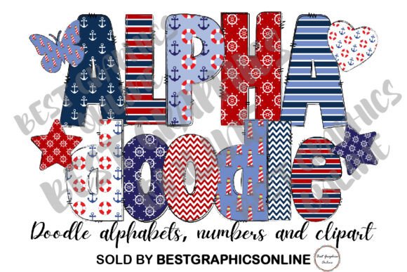 Download Nautical Sailing Doodle Alphabet Letters - Letter Collection