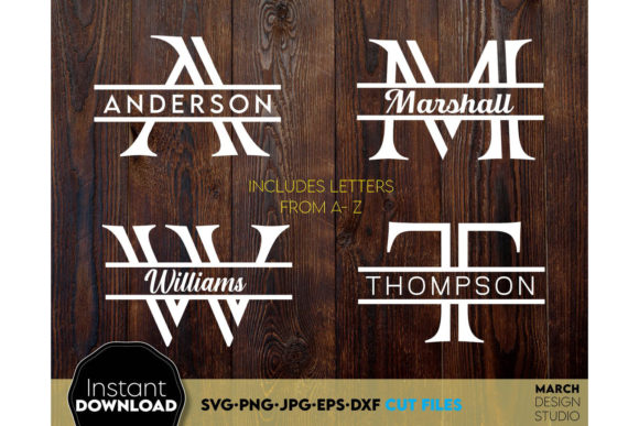 Download Alphabet Split Monogram Bundle Letters - Letter Collection